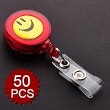 Retractable Red Badge Reels 50 PCS