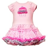 Rare Editions Baby/NEWBORN 3M-9M PINK MESH CUPCAKE TIERED RUFFLE POLKA DOT MESH TUTU Special Occasion Girl Birthday Party Dress
