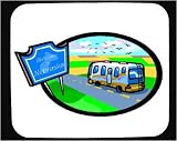 Mouse Pad with camper, sign, welcome to nebraska , rv, transportation, recreational vehicle 