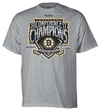 NHL Men's Boston Bruins Stanley Cup 2011 Conference Championship Excel Tee Shirt (ATHLETIC GREY, XX-LARGE)