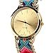 Sannysis New Women Knitted Braided Weaved Rope Band Bracelet Quartz Dial Wrist Watch Blue