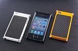 iPhone 4 / 4S アルミ 削り出し ビレット ケース　ドライ カーボンバック ロゴ無し (ゴールド) ドライケース