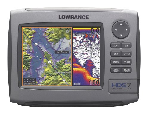 Lowrance HDS-7 7-Inch Waterproof Marine GPS and Chartplotter with 83200kHz transducer
