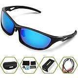 Torege Polarized Sports Sunglasses For Men Women Cycling Running Fishing Golf TR90 Unbreakable Frame TR010