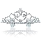 Bling Jewelry Rhinestone Crystal Bridal Tiara Headpiece Expanding Hearts