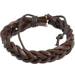 Adjustable Leather Cloak Bangle Bracelet