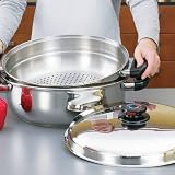 38C Precise Heat Surgical SS Oversized Skillet, Steamer and Cover by Maxam