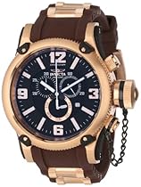 Big Sale Invicta Men's 11364 Russian Diver Chronograph Black Dial Brown Polyurethane Watch