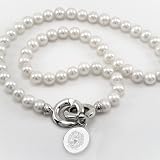 Georgetown University Pearl Necklace with Sterling Silver Charm