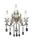 Pecaso Lighting 4902-3W-AG HH Romanza Crystal Wall Sconce