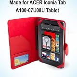 ACER Iconia Tab A100 7" Tablet Case / Cover -Red SRX Executive by Kiwi Cases
