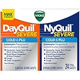 Vicks NyQuil Severe Cold & Flu and DayQuil Severe Cold & Flu Caplets Convenience Pack 24 Count