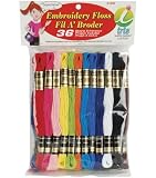 Cotton Embroidery Floss 36 Skeins-Primary