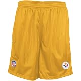 Pittsburgh Steelers Gold Reebok Sideline Mesh Shorts (Small)