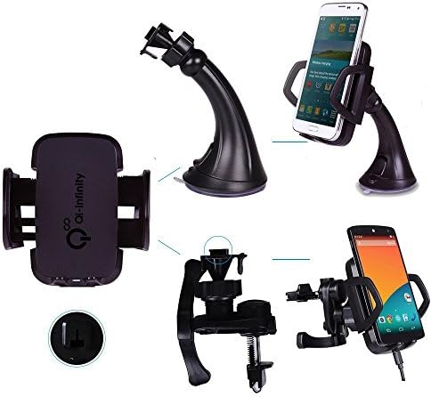 Zek Wireless Car Charger Dock with Wide Charging Area Wireless Charger for Galaxy S6,SONY Xperia Z3V,Nexus 5, Nexus 4,LG G3, MOTO Droid Mini,HTC Droid DNA, HTC Rzound,Blackberry Z30,Pentax ,Samsung, Google, LG, HTC and Other Qi-Enabled Phones