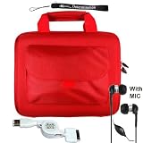 Apple Ipad Tablet ( 3G , wifi , WiFi + 3G ) Hard Nylon Cube with Pocket Carrying Case for ipad ( iPad Accessories Only ) + Includes a 4-inch eBigValue (TM) Determination Hand Strap + Retractable Hotsync Usb Data Cable for Apple Ipad + Luxurious In Ear Headphones with Mic (Black)