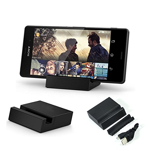 New Sony Xperia Z3 Compact 2014 BLACK Magnetic Desktop Charger Dock / Charge Pod - Accessories By InventCase®