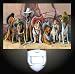 Cowboy Dogs Decorative Night Light