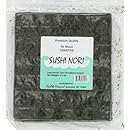 Health Flavors! Premium Quality 50 Sheet Toasted Sushi Nori, 3.5-Ounce Pouches