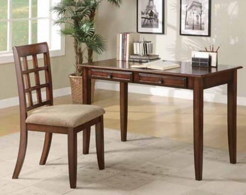 Home Office Writing Desk Chair Set Wood - its Classy and Effortlessly Stylish Look Blends Well with Any Traditional Homeโฆ
