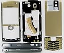 --Gold T-Mobile RIM BlackBerry Pearl 8100 Original OEM Full Complete Housing Faceplate Case Cover Shell with Trackball Keypad Lens Screen GSM