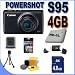Canon PowerShot S95 10 MP Digital Camera 3.0-Inch inch LCD 4GB BP6L Battery BigVALUEInc Accessory Saver Bundle (4343B001)
