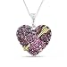 Gold Plated Sterling Silver Garnet and Diamond Heart and Arrow Necklace, 5.44 cttw - 18" Gold Plated Sterling Silver Garnet and Diamond Heart and Arrow Necklace, 5.44 cttw - 18"