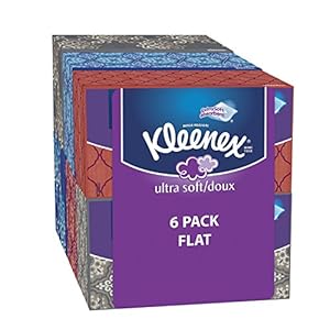 Kleenex Ultra Soft & Strong Facial Tissues, Medium Count Flat, 170 ct, 6 Pack