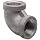 Anvil Malleable Iron Pipe Fitting, Class 150, 90 Degree Elbow, NPT Female, Black Finish