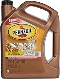 Pennzoil 550038202 High Mileage Vehicle 10W-30 Motor Oil (SN) 5qt jug