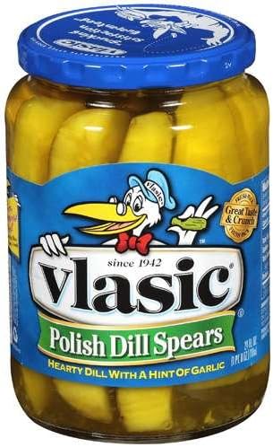 Vlasic POLISH Dill Spears Pickles LARGE 24 oz (2 Pack)