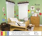 Dr Seuss ABC Alphabet Toddler Bedding 4PC Set PLUS 150 Polka Dot Wall Decals & Personalized Name (5