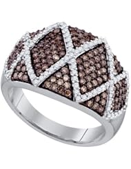 1.01CTW COGNAC DIAMOND FASHION BAND