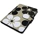 Lente Designs� Kindle cover / case with a beautiful grey flower design. Compatible with the basic Kindle