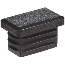 Kapsto 270 R 2515 1.5 - 2 Polyethylene Rectangular Plug, Black, 25x15 mm (Pack of 100)