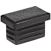 Kapsto 270 R 2515 1.5 - 2 Polyethylene Rectangular Plug, Black, 25x15 mm (Pack of 100)