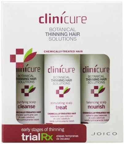Joico Clinicure Botanical Thinning Hair Solutions for Chemically-Treated Hair 3 Piece Set, 2.22 Count by Newvo Beauty