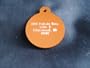 Pet Id Tag Deluxe - Large Orange Circle