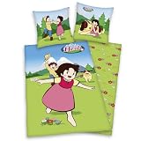 Herding 440414050 Bettw&auml;sche Heidi, 80 x 80 cm + 135 x 200 cm, Linon