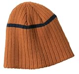 Rib Knit Beanie with Stripe
