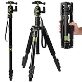 [Rangers]デジタルカメラ 一眼レフカメラ Canon Nikon Petax Sonyなど用  ポータブルなマグネシウム アルミ合金  4段 三脚・一脚可変式＆ボールヘッド 雲台 ブライトシアン RA011