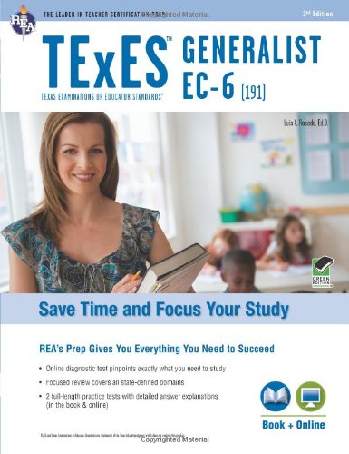 texes generalist ec 6 191 book online texes teacher certification test prep