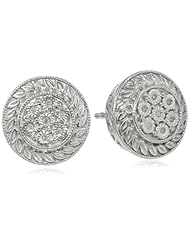 Sterling Silver White Diamond Accent Stud Earrings (0.04 cttw, IJ Color, I2-I3 Clarity)