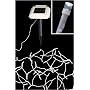 Set of 200 Wide Angle LED Pure White Solar Powered Christmas Lights - White Wire