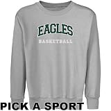 Eastern Michigan Eagles Youth Ash Custom Sport Arch Applique Crew Neck Fleece Sweatshirt - (Medium)