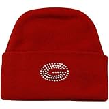 Georgia Bulldogs Newborn Girls Red Rhinestone Knit Beanie