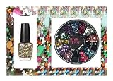Rinestone Pallet and Rainbow Glitter Nail Polish set