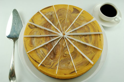 10 Inch Pumpkin Fudge Swirl Cheesecake by Cheese Cake City, Inc.