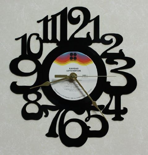 KANSAS ~ LEFTOVERTURE ~ Wall Clock made from the Vinyl Record LP ~ Recycled LP Vinyl Record/Album Clock ~ Decorative - Functional Art ~