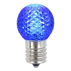 Pack of 25 LED G30 Blue Replacement Christmas Light Bulbs
